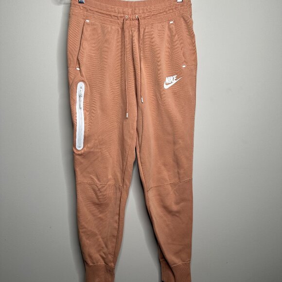 Women's Nike Sportswear Tech Fleece Trousers Peachy Orange Size Small